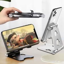 Image of Universal Metal Cell Phone Stand Switch Aluminum Desk Table Holder Cradle Tablet
