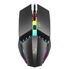 Image of USB RGB Wired Gaming Mouse, 1600DPI, Ergonomic, 7-Colour Light, Black