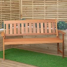 Image of Cartmel 3 Seater Outdoor Wooden Garden Patio Bench