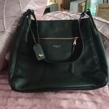Image of Black Leather Shoulder Handbag From British Brand Radley London NEW