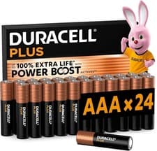 Image of Duracell Plus AAA Alkaline 1.5V Batteries 24 Pack LR03 MN2400