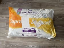 Image of Pair Slumberdown Pillow Pillows Super Support Firm Side Sleeper 2 Pack - NEW