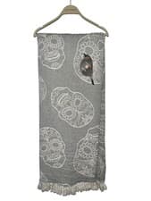 Image of NWT Day Of The Dead Sugar Skull Halloween Throw Blanket Reversible