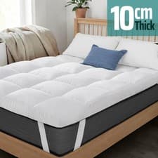 Image of Hotel Quality Mattress Topper 4 Inch/10cm Extra Deep Single 4FT Double King Supe