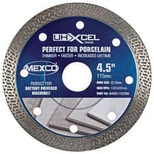 Image of MEXCO UHXCEL11522BA UHXCEL Grade Porcelain & Ceramic Tile Diamond Blade 115x22mm
