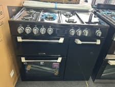 Image of LEISURE PR100F530K 100 cm Dual Fuel Range Cooker - Black
