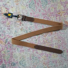 Image of Carhartt Cargo Belt Brown Leather Size 40" - 44" Waist RRP £38 Work In Progress