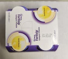 Image of Fortisip Compact Protein Drink 4x125ml Packet Mixed Flavours New Sealed