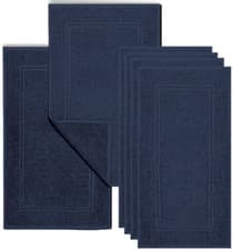 Image of 6X Bath Mat 100% Egyptian Cotton Terry Toweling Soft Quick Dry Floor Shower Mats