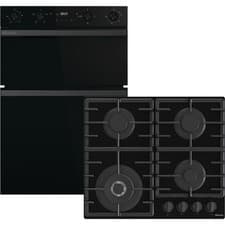 Image of Hisense HIPKD6CB60G1 Built In 0cm Electric Double Oven Gas Hob Oven & Hob Pack