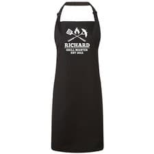 Image of Personalised Apron BBQ Barbecue Grill Master Apron Mens, Ladies Apron In Colours
