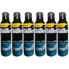 Image of Gillette Sensitive Skin Shave Foam Soothing Formula for Sensitive Skin 250ml x6