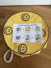 Image of Yellow Toy Storage Basket with Lid Toy Storage Basket