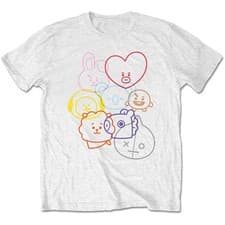 Image of BT21 Faces Official Mens T-Shirt
