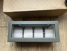 Image of Stackers 4 Way Watch Green Canvas 4 Piece Watch Box Storage Box Case Glass 