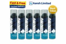 Image of 6 Packs - Gillette Sensitive Shave Foam 200ml Shaving Cream Best Value Deal- UK