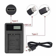 Image of Battery Charger & USB Cable For Nikon EN-EL9 MH-23 Cameras