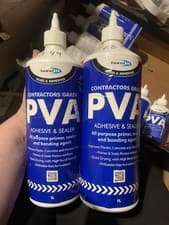 Image of PVA CONTRACTORS GRADE ADHESIVE & SEALER / P.V.A GLUE / PRIMER 1L x 2 bottles