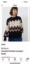 Image of Ladies Barbour Cecilia Knitted Jumper Size 10