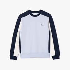 Image of Men's Sweatshirt Lacoste Colour Block Crew Neck Pullover in Blue