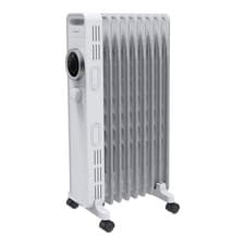 Image of Oil Filled Radiator Electric 2000W 3 Heat Settings White Adjustable Thermostat