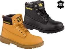 Image of Mens Leather Ankle Safety Boots Lace Up Steel Toe Cap Work Boots Hiker Shoes Sz