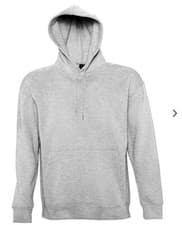 Image of SOL'S Unisex Slam Hooded Sweatshirt 13251 GREY MARL Size XL