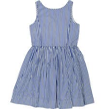 Image of Ralph Lauren girls navy & white striped cotton dress 2Y - Girl NEW