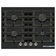 Image of Bosch Series 4 60cm 4 Burner Gas on Glass Gas Hob - Black PNP6B6K40