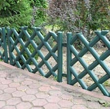 Image of Garden Fence Lawn Edging Plastic Picket 3.5m Fencing 5 Panels GREEN Flexible