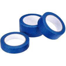 Image of NEW BLUE PAINTERS CLEAN PEEL MASKING TAPE 24MM-48MM x 50M UV RESISTANT LONG LAST