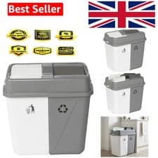 Image of 40L Duo Kitchen Waste Bin with Dual Compartments and Base Connectors
