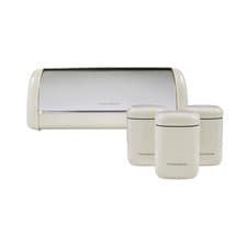 Image of Morphy Richards Cream Large Bread Bin & Cannisters Small Bundle Equip 951128