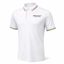 Image of McLaren F1 Men's Core Essential Polo Shirt White - Official Licensed - BNWT