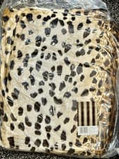 Image of Leopard Print Faux Fur Throw Blanket Super Soft Warm 150/200