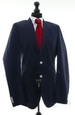 Image of Hugo Boss Raye2 Blazer 102 Dark Blue Single Breasted 2-Button Cotton New