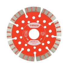 Image of Timco Trade Diamond Blade Fast Cutting Edge Concrete Segmented 115-300 x 20-22.2