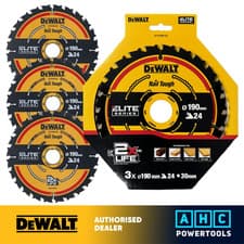 Image of DeWalt DT10399 190mm 24T Elite Framing Circular Saw Blade 3 Pack (DT10304)