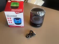 Image of Akai Multi Coloured LED Wireless Bluetooth Speaker, A58216BLK, 5W, Boxed
