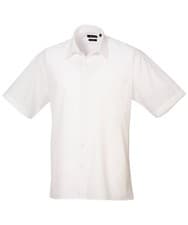 Image of Mens Long Sleeve & Short Sleeve Premier Poplin Shirt Plain Classic Pocket Shirt