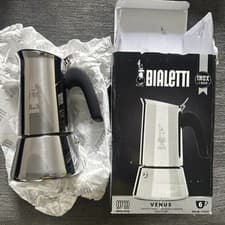 Image of Bialetti Venus 6 Cup Induction Stainless Steel Espresso Coffee Maker / Moka Pot