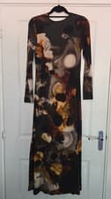 Image of AllSaints - Katlyn Mars Printed Midi Dress
