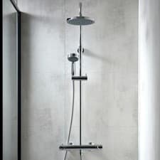Image of Triton Dene Diverter Thermostatic Bar Mixer Shower Chrome Drencher UNDETHBMDIV
