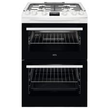Image of AEG 60cm Gas Cooker with Lid - White CGX6130ACW