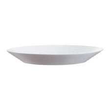 Image of Luminarc Harena Soup Plate Opal Glass 23.5cm White Microwave Dishwasher Safe