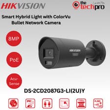 Image of Hikvision DS‑2CD2087G3-LI(2U)Y 8MP ColorVu AcuSense IP Dome Camera NightVision