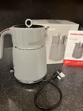 Image of Morphy Richards Signature Jug Kettle,1.5L,Steel Body, Removable Filter, 3KW,Grey