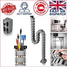 Image of 130cm Cable Management Spine for Standing Desks - Silver Classic Style