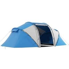 Image of Outsunny 4-6 Persons Camping Tent Dome Family Travel Group Hiking Room Fishing
