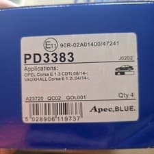 Image of Apec Brake Pad For Vauxhall Corsa E 1.2 - 1.3